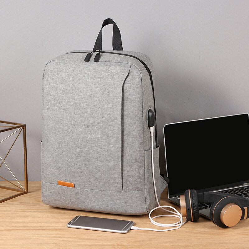 15.6-inch Men's Business Leisure Shoulder Computer Backpack USB Men And Women Lightweight Student Schoolbag