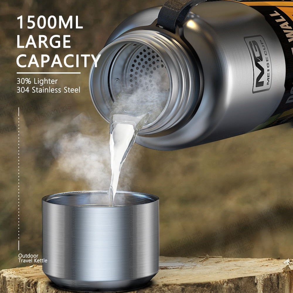 Large Capacity Thermos Bottle Portable Vacuum Flask Insulated