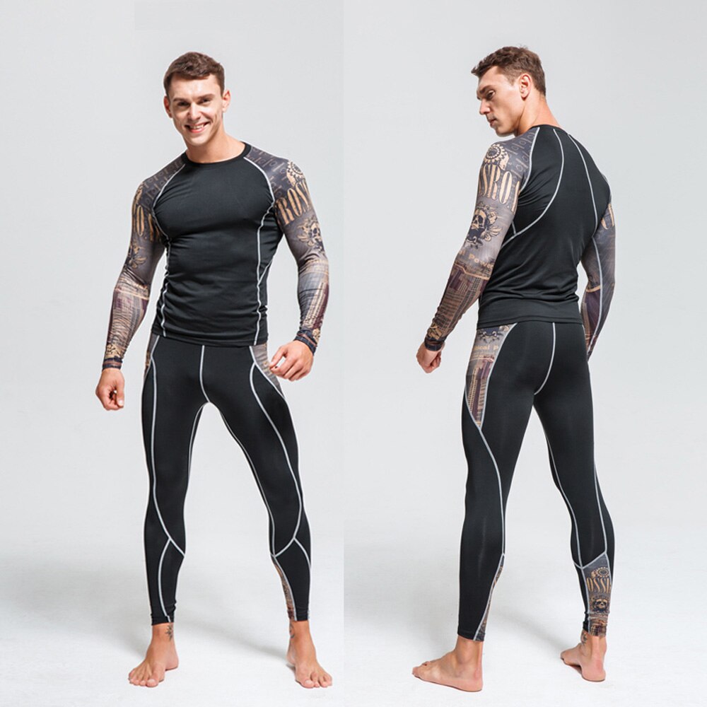 Thermal Underwear Set; MMA Tactics -  Fitness leggings  - Base  Compression -  Sports Set underwear - Long Johns