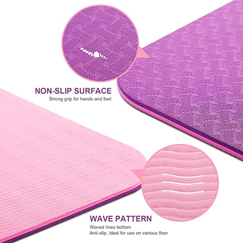 TPE Yoga Mat with Position Line 1830*61*6MM Non Slip Carpet Mat For  Beginner Environmental Fitness Gymnastics Mats Sport – Fit Boss
