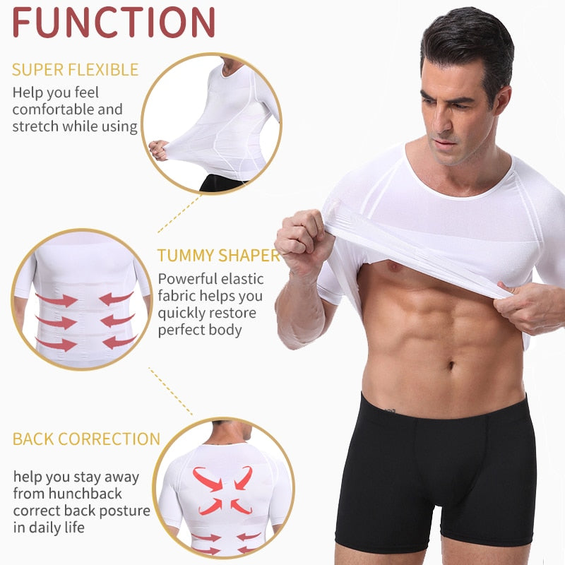 Esteem Apparel Original Men's Chest Compression Shirt to Hide Gynecoma -  Grinding From 5AM