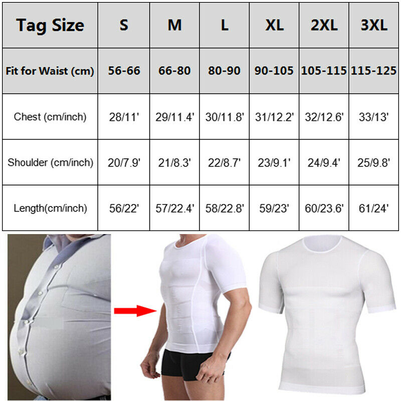 Esteem Apparel Original Men's Chest Compression Shirt to Hide Gynecomastia  Moobs