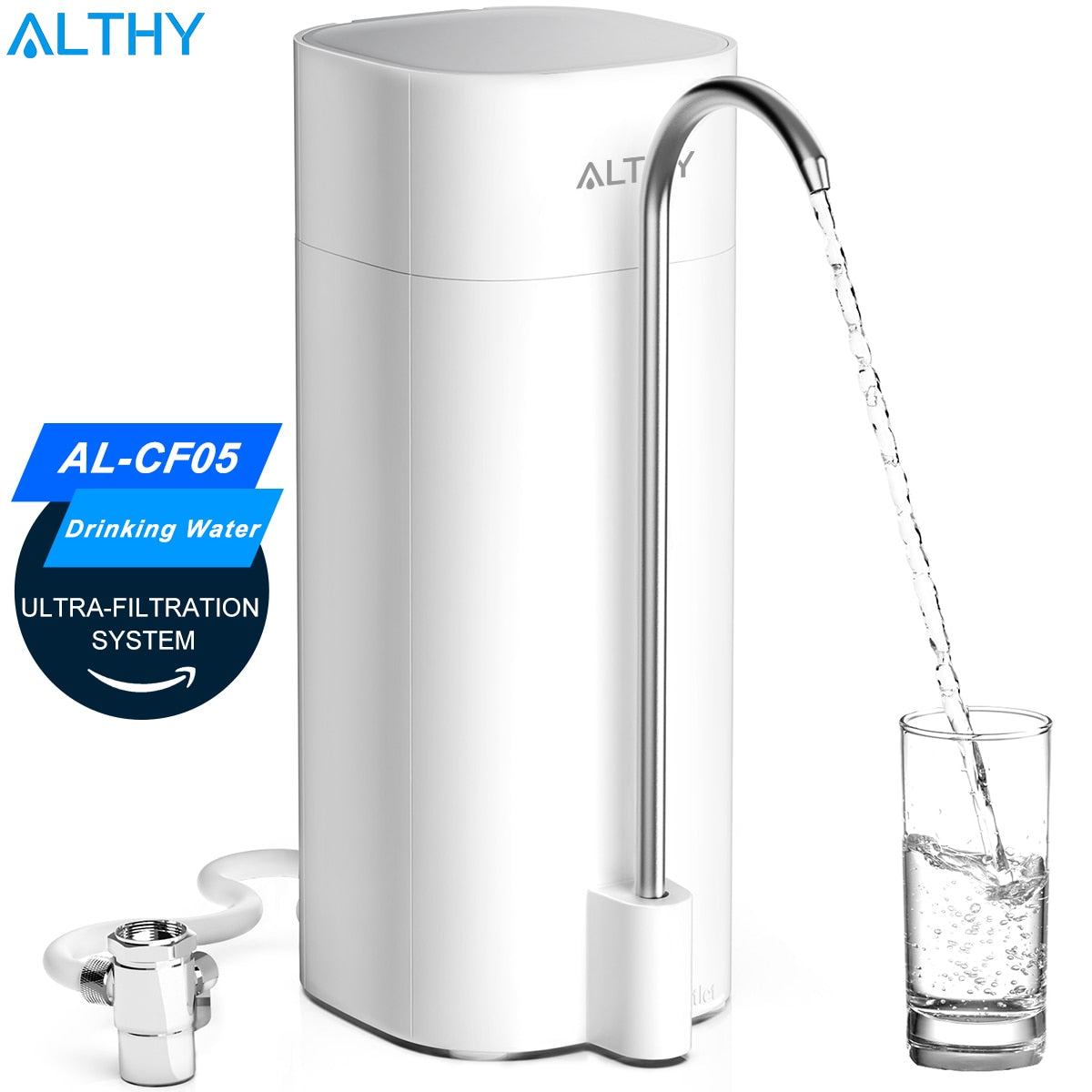 ALTHY Countertop Faucet Drinking Water Filter Purifier Ultrafiltration System, Reduces 99% bacteria, Chlorine, Heavy Metals.