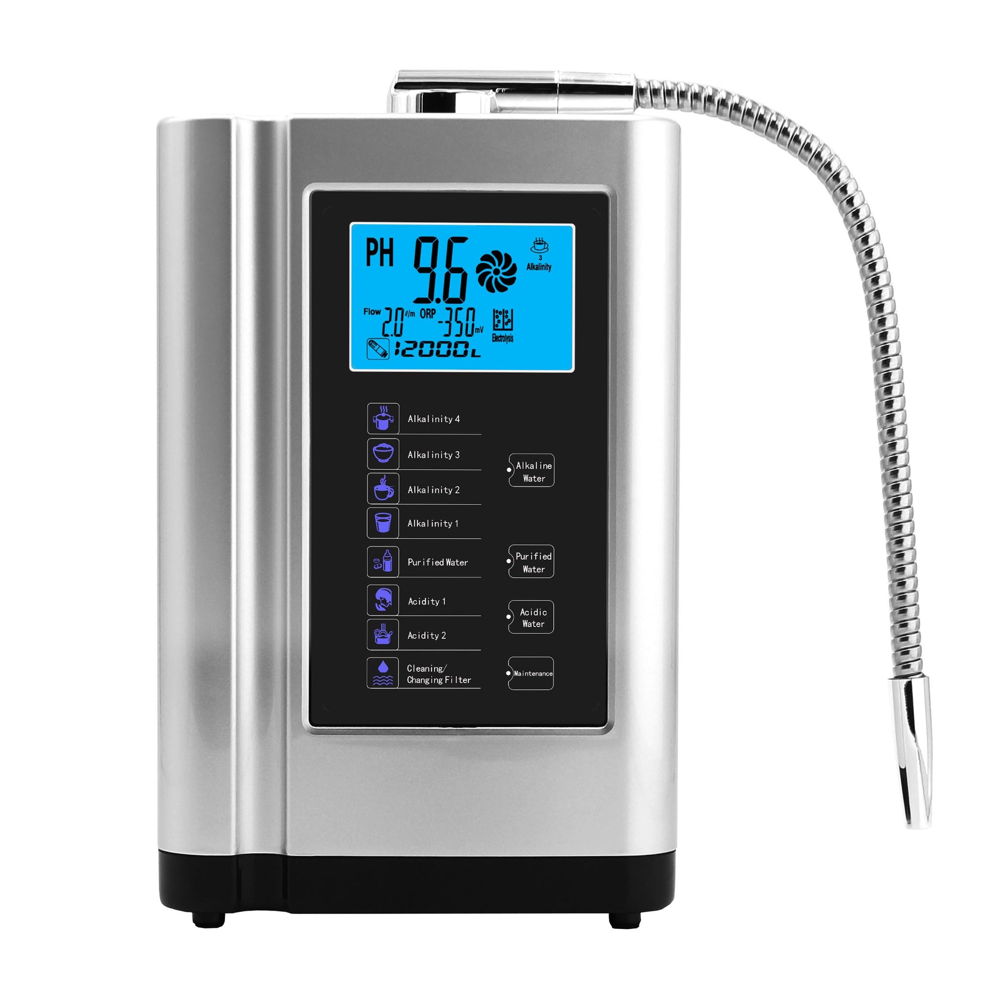 Alkaline Ionizer Hydrogen Generator Machine Purifier. Transforms tap water into a healthy beverage.